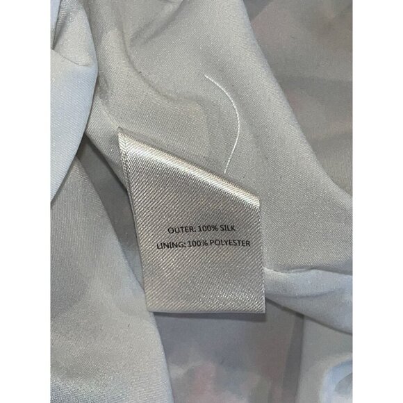 Saloni Eve Striped Rainbow Floral Print Puff Sleeve Button Front Mini Dress 6 - Picture 10 of 11